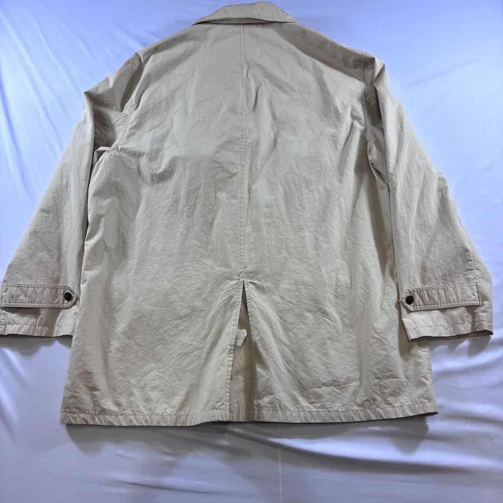 VTG Polo Ralph Lauren Tan Cotton Field Jacket XXL Plaid Lined Utility Chore Coat
